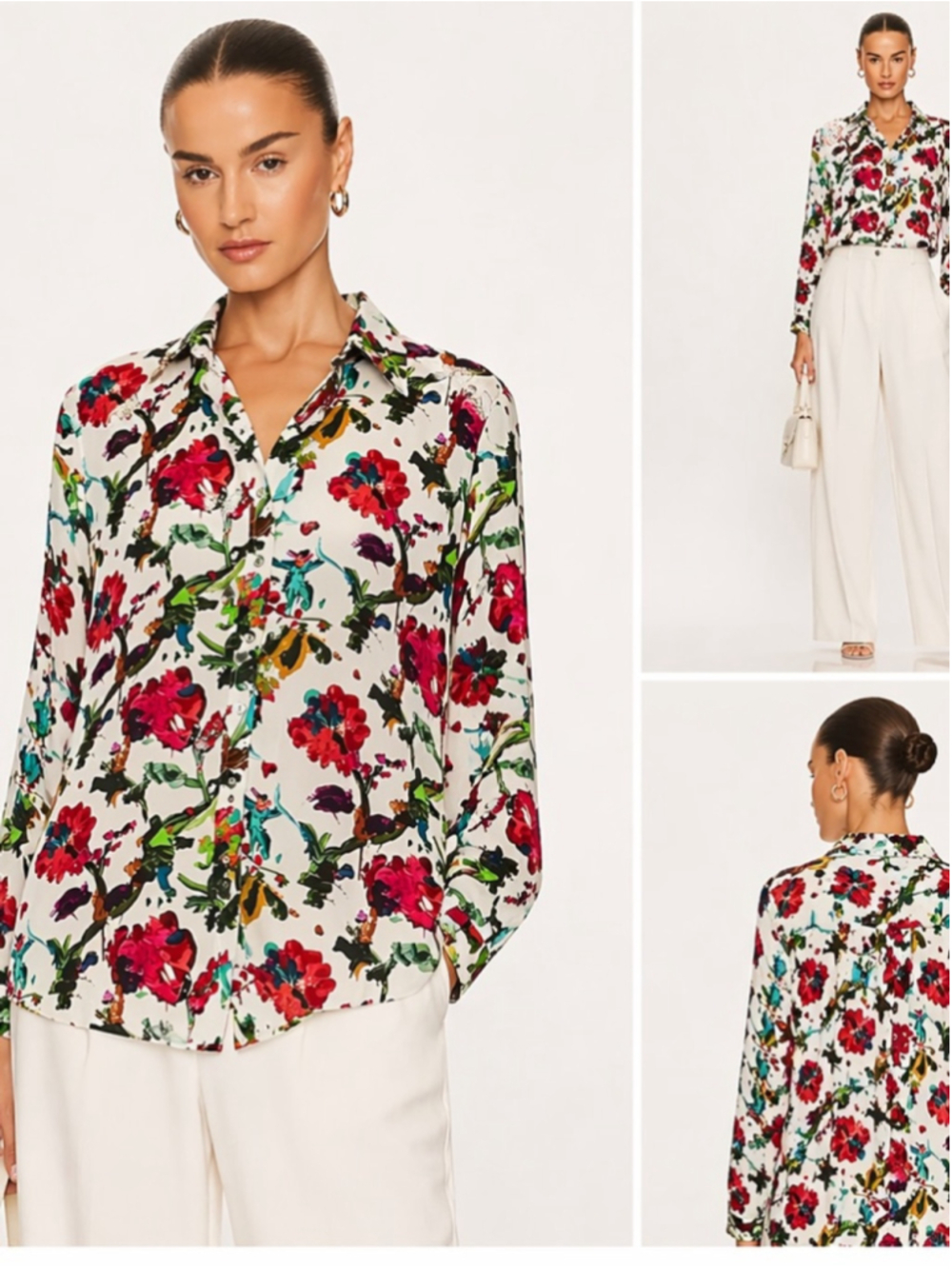 Milano Floral Button-Up Blouse - italy print